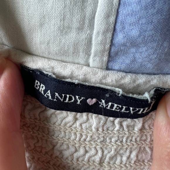 Brandy Melville Womens Cream Cropped Smocked Tank Top Ruched Ruffle Bow Small - Picture 7 of 9